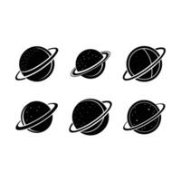 Orbit Icon and Linocut Silhouette Design vector