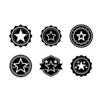 Rating Icon and Linocut Silhouette Design vector