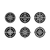 Target and Goal Icon - Bundle and Linocut Silhouette Design vector