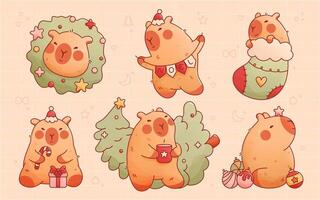 Cute New Year characters. vector