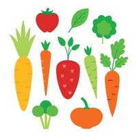 Assortment of Fruits and Vegetables Background vector
