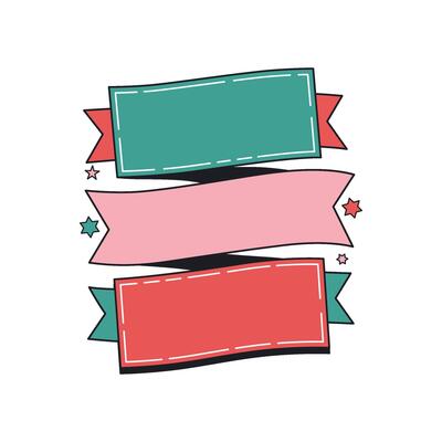 Decorative Ribbon Banners for Design