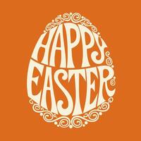 Stylish Happy Easter Egg Lettering Design vector