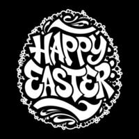 Stylish Happy Easter Lettering Design vector