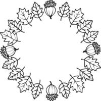 Elegant Floral Round Frame vector