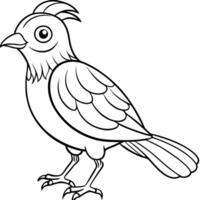 Bird Image for Coloring Fun vector