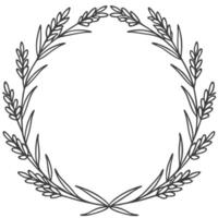 Simple Flower Circle Design vector