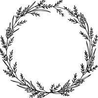 Circular Flower Frame Design vector