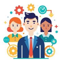 Teamwork in a Business Network vector