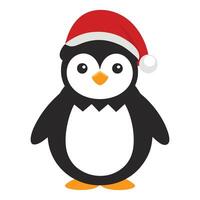 Penguin Dressed for Christmas vector