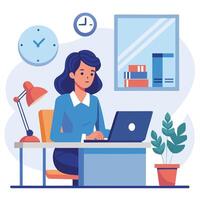 Professional Employee Working vector