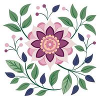 Mandala Flowers in Simple Design vector
