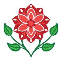 Mandala Design with Floral Theme vector