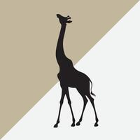 a giraffe with a long tail vector