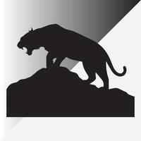 a picture of a leopard on a white background vector
