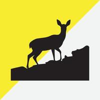 a picture of a deer on a yellow background vector