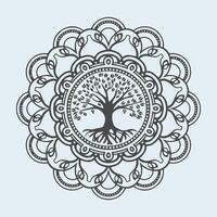 a circular design that is black and white vector