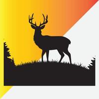 a deer with a picture vector