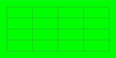 Chroma key green screen template. Features tracking points for camera alignment. Perfect for creating special effects in studio settings. Flat design. vector