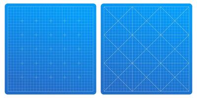 Blueprint-style background. Grid paper wireframe for technology, architecture, and education. Metric scale cutting mat design for notes and graphs. vector