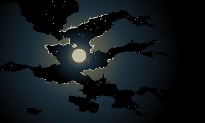 Moonrise Silhouette Stock Illustrations – 1,502 Moonrise