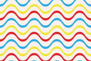Abstract Background Pattern Linear Wave Color 1960s and 1970s Retro Vibes Color vector