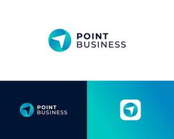 Cursor Arrow Mouse Pointer Success Business Circle Colorful Modern Logo Design Illustration vector