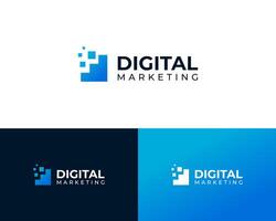 Growth Chart Graph Marketing Digital Solution Business Consulting Logo Design Illustration vector