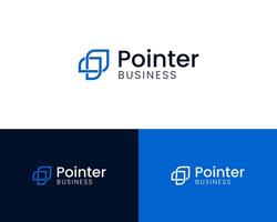 Cursor Arrow Mouse Pointer Success Business Abstract Simple Line Logo Design Illustration vector