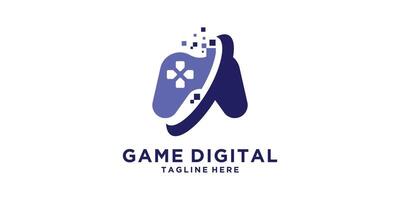 logo design game solution, stick, control, symbol, icon, idea, creative. vector