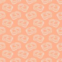 doodle steak pattern background. doodle meat pattern background. Beef Meat Seamless Pattern background. vector