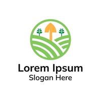 Minimalist Green Agriculture Icon for Organic Farming vector