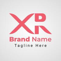 Letter XR Arrow Logo, Combination logo of letter X and R that forms arrow or direction negative space vector