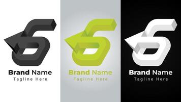 Letter G Impossible Arrow Logo, Elegant and simple logo of letter G shaped logo combined with arrow or direction with 3D shape impossible perspective style vector