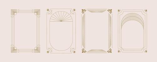 Vintage deco frame and border. Abstract decoration for vertical design vector