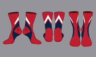 Socks design template set isolated mock up vector