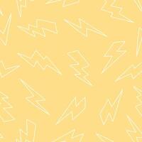 Outline Bunch of Lightning Seamless Pattern illustration Design vector