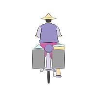 illustration of a cycling trader vector