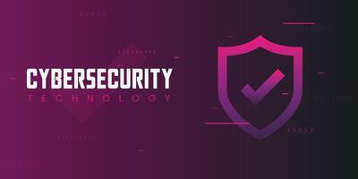 Cyber security background, shield check in futuristic Concept of internet privacy and cyber protection vector