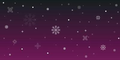 Purple Christmas background with snowflakes and dot pattern vector