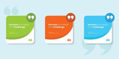Set Bubble testimonial banner, quote, infographic. Social media post template designs for quotes. Empty speech bubbles, quote bubbles and text box vector