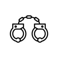 handcuffs icon, line style icon vector