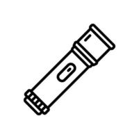 flashlight icon, line style icon vector