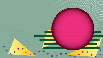 Modern design of colorful abstract background with geometric shape, circle, triangle, rectangle and lines. Use for template and brochure. illustration. vector