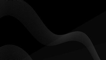 Black Background with Wavy Line Gradient vector