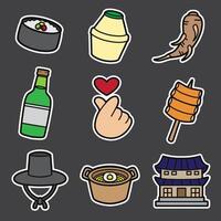 set of south korea good for sticker, badge, element design, etc vector