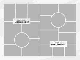 Collage grid effect overlay design vector