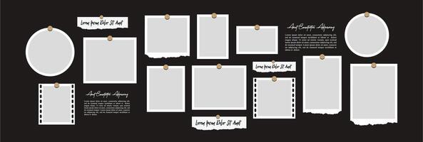 grid digital photo collage design template vector