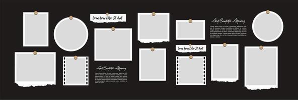 comics page grid layout abstract photo frames and digital photo wall template vector
