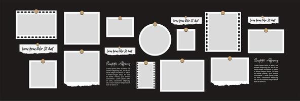grid layout abstract photo frames template vector
